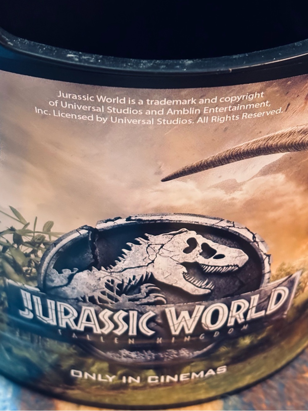 Jurassic World Fallen Kingdom Movie Theater Exclusive Popcorn Bucket, 200 Oz